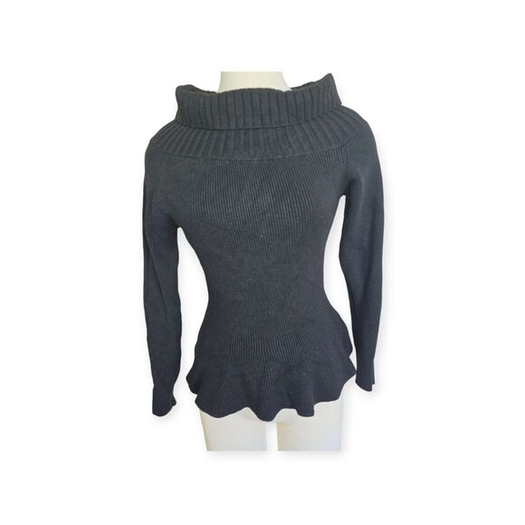 Marciano by Guess Black Cowl Neck Collar Long Sleeve Pull Over Sweater Women M - Picture 1 of 6